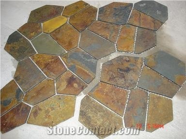 Rusty Slate Tile/Multicolor Slate Tile, China Yellow Slate