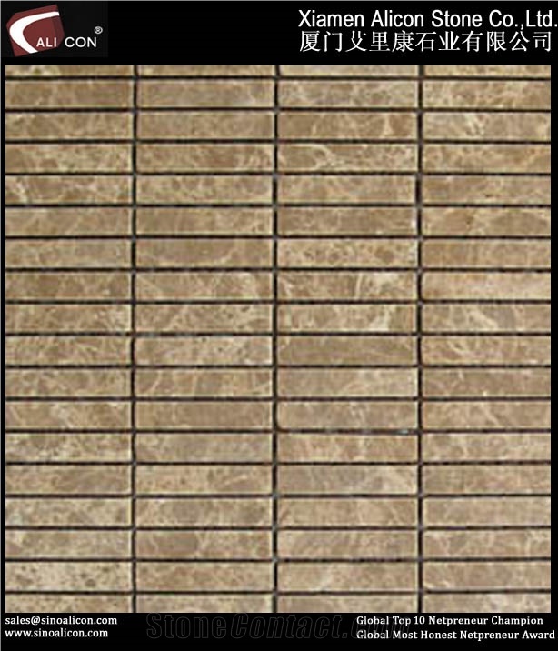 Mosaic / Stone Mosaic Tile, Brown Marble Mosaic