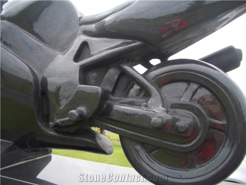 Absolute Black Motorbile Memorial Monuments Tombst