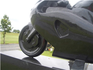 Absolute Black Motorbile Memorial Monuments Tombst