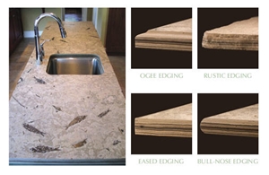 Fossil Fish Stone Countertop, Beige Limestone Countertop