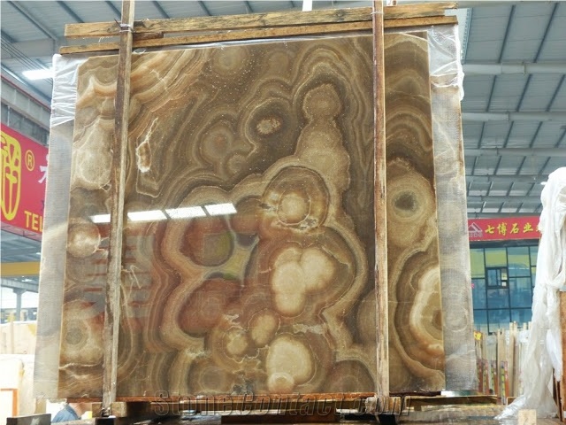 Classical Onyx, China Brown Onyx Slabs & Tiles