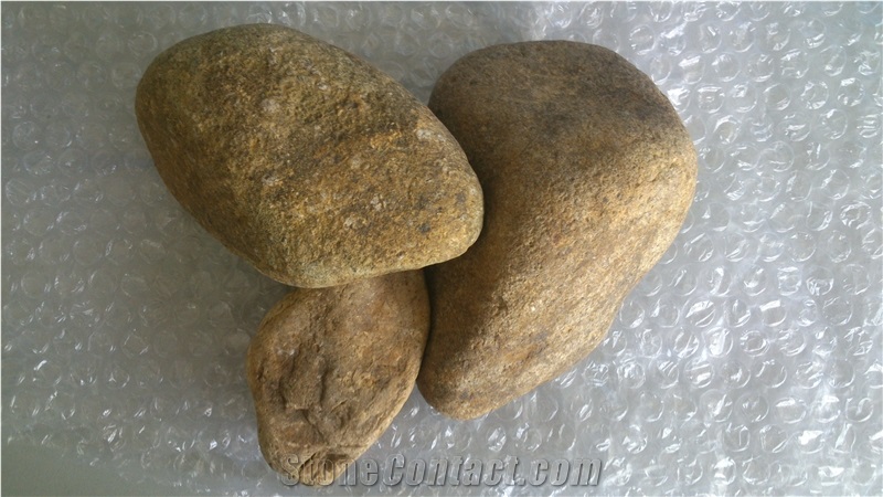 PEB29 Local Pebble Stone, Yellow Granite Pebble Stone