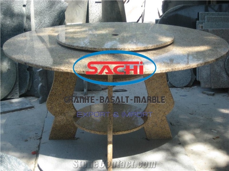 Landscaping Table Set, Grey Granite Table Set