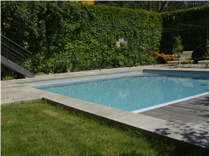 French Limestone Dark Grey (Pierre De Limeyrat)Pierre De Limeyrat Grey Cappuccino Limestone Pool Pavers, Copings