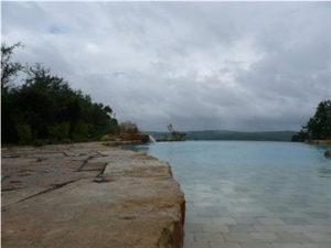 French Limestone Free Shape Pool Coping with Pierre De Limeyrat