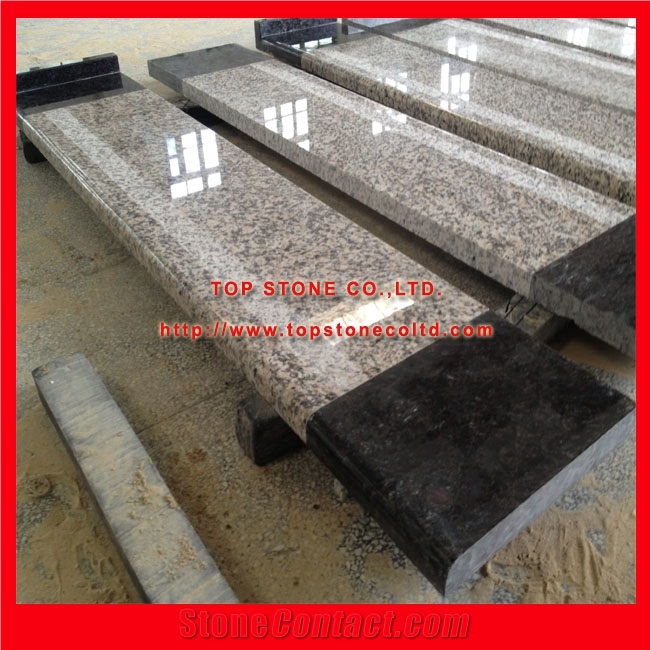 Granite Stone Steps, Stone Stairs, Tiger Skin Red Granite Stairs