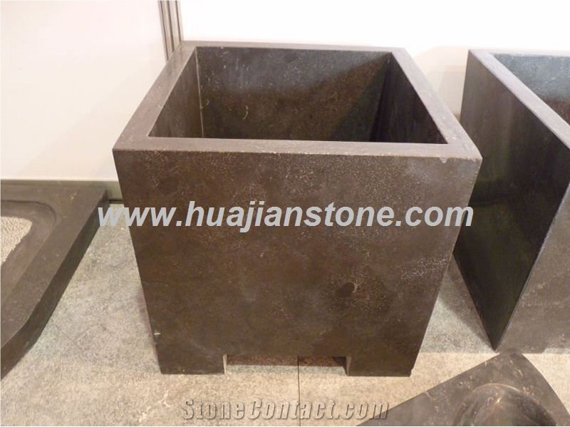 Blue Limestone Flower Pots, Blue Limestone Tiles