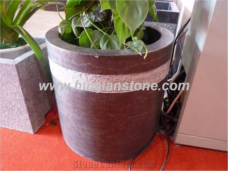 Blue Limestone Flower Pots, Blue Limestone Tiles