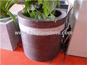 Blue Limestone Flower Pots, Blue Limestone Tiles