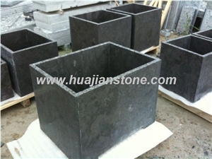 Blue Limestone Flower Pots