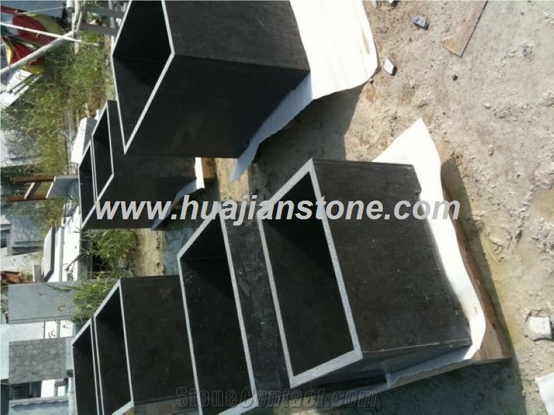 Blue Limestone Flower Pots