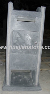Blue Limestone Mailbox, Letterbox