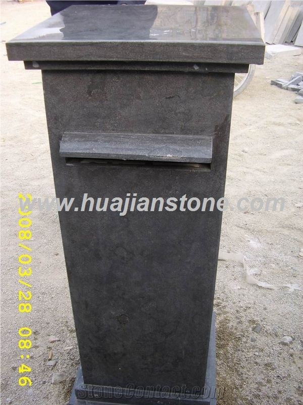 Blue Limestone Mailbox, Letterbox