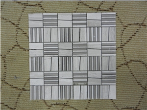 Grey Wood Grain Marble Mosaic, Timber Grey Marble Mosaic
