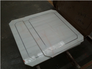 White Marble with Red Veins Wall Panels