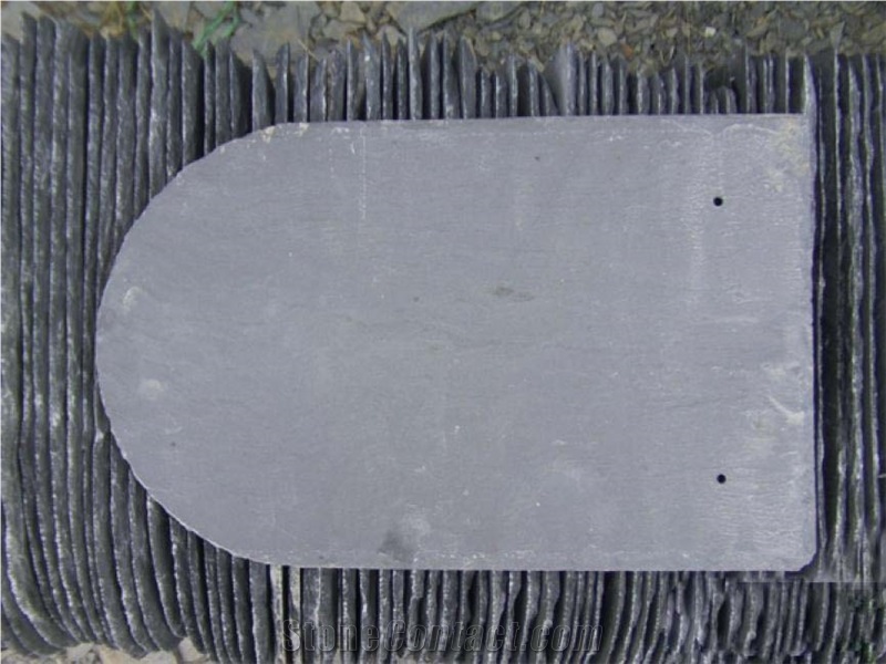 U Shape Black Slates Roof Tiles