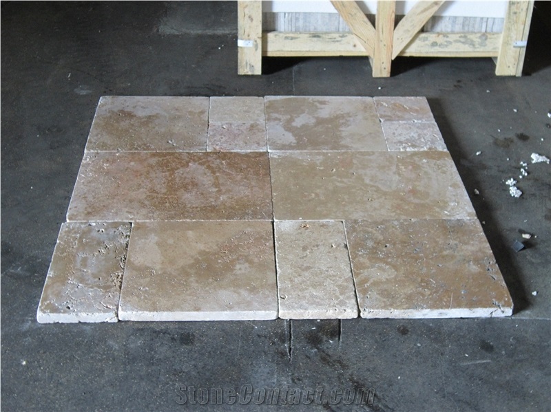 Noce Travertine Pool Pavers, Noce Brown Travertine Pool Pavers