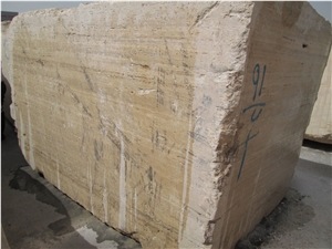 Cream White Travertine, Persian White Travertine Block