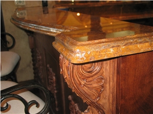 Multicolor Red Onyx Kitchen Countertop