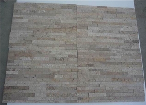 China Brown Travertine Cultured Stone/Stone Wall Panel