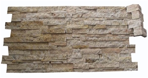 China Brown Travertine Cultured Stone/Stone Wall Panel