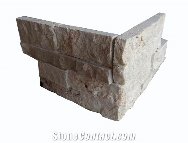 China Brown Travertine Cultured Stone/Stone Wall Panel
