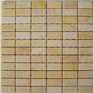 Ivory Yellow Mosaic Tiles,Yellow Stone Mosaic Ivory Yellow Mosaic Tiles,Yellow Stone Mosaic