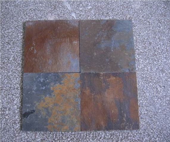 Multicolor Slate Tile/Slate Floor Tiles/Rusty Stone Tile/Slate