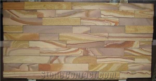 Sandstone Wall Veneer, Tiger Skin Veins Sandstone Cultured Stone