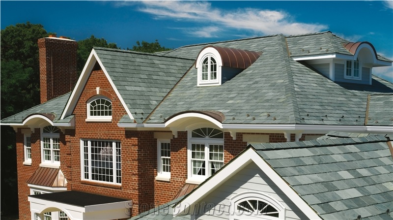 Slate Roof Tiles, China Grey Slate Roof Covering