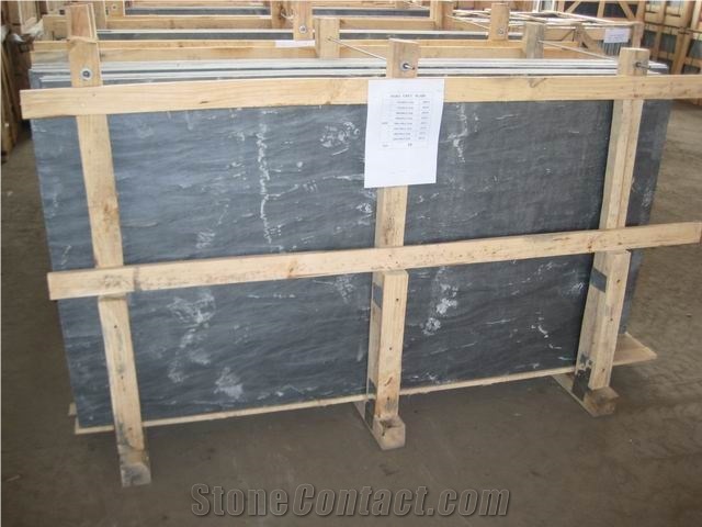 Slate Slabs, China Black Slate