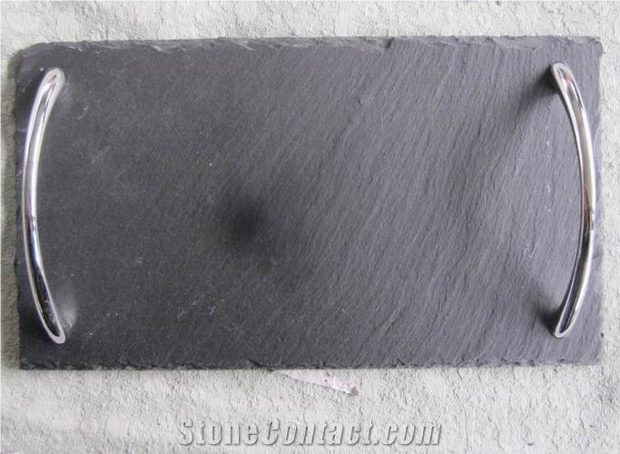 Slate Tea Plate,Slate Dish,Black Slate
