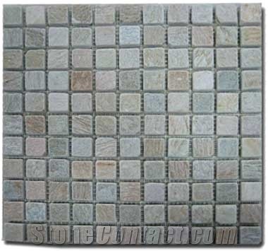 Tumbled Slate Mosaic, Strip Mosaic