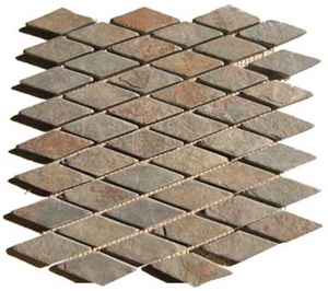 Tumbled Slate Mosaic, Strip Mosaic