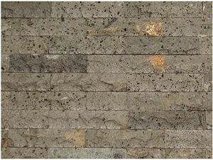 Andesit Rock Split Face Wall Cladding, Borneo Black Basalt Wall