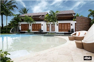 Coral Stone Pool Deck, Pool Coping, Palladium Beige Coral Stone Pool Coping