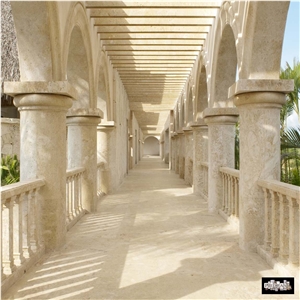 Coralina Beige Coral Stone Column, Coralina Beige Coral Stone Column