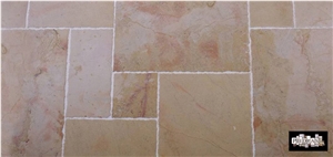 Corton Beige Rose Antiquated Pattern, Corton Beige Rose Limestone Tiles