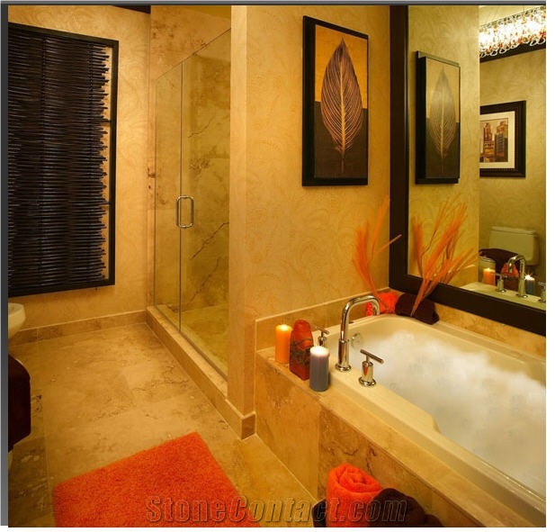 Residential Project Jura Beige Bathroom Design, Jura Beige Limestone Bathroom Design