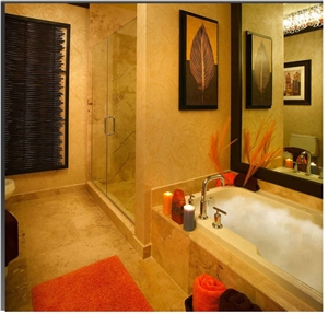 Residential Project Jura Beige Bathroom Design, Jura Beige Limestone Bathroom Design