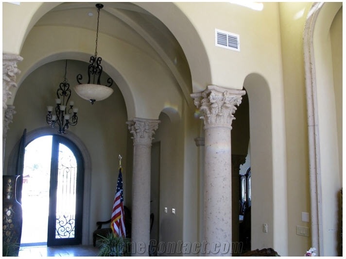 Architectural Ppre Cast Stone Collumns