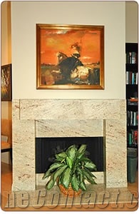 Millenium Gold Granite Fireplace, Millenium Gold Yellow Granite Fireplace