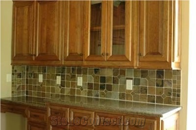 Green Slate Backsplash