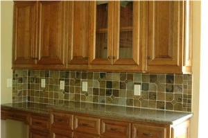 Green Slate Backsplash