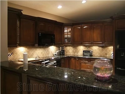 Verde Peacock Granite Countertop, Verde Peacock Green Granite Countertop