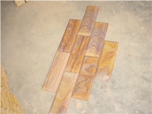 Rainbow Teak Bordures, Rainbow Teak Sandstone Cultured Stone