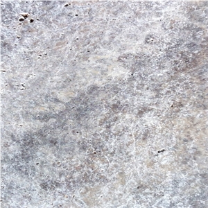 Silver Travertine Tumbled Straight Edge Brushed UF, Turkey Grey Travertine Silver Travertine Tumbled Straight Edge Brushed UF, Turkey Grey Travertine