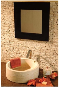 Traventine Basins, Denizli Beige Travertine Basins