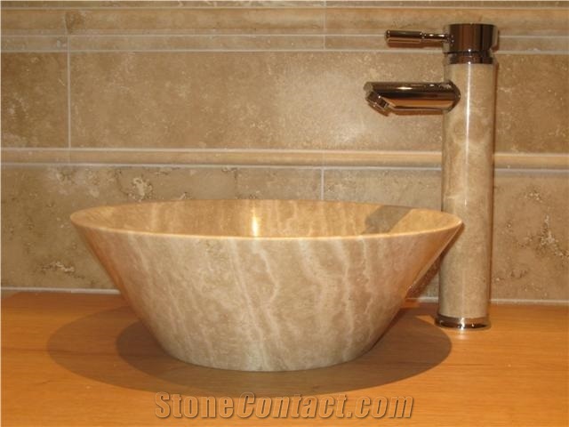 Traventine Basins, Denizli Beige Travertine Basins